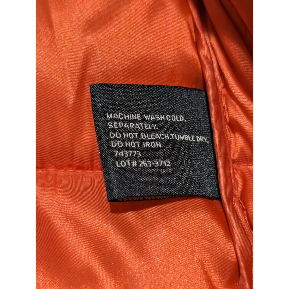 ANA A NEW APPROACH Packable Puffer Jacket Women's Size M Orange Metallic Zip Up - Picture 7 of 7
